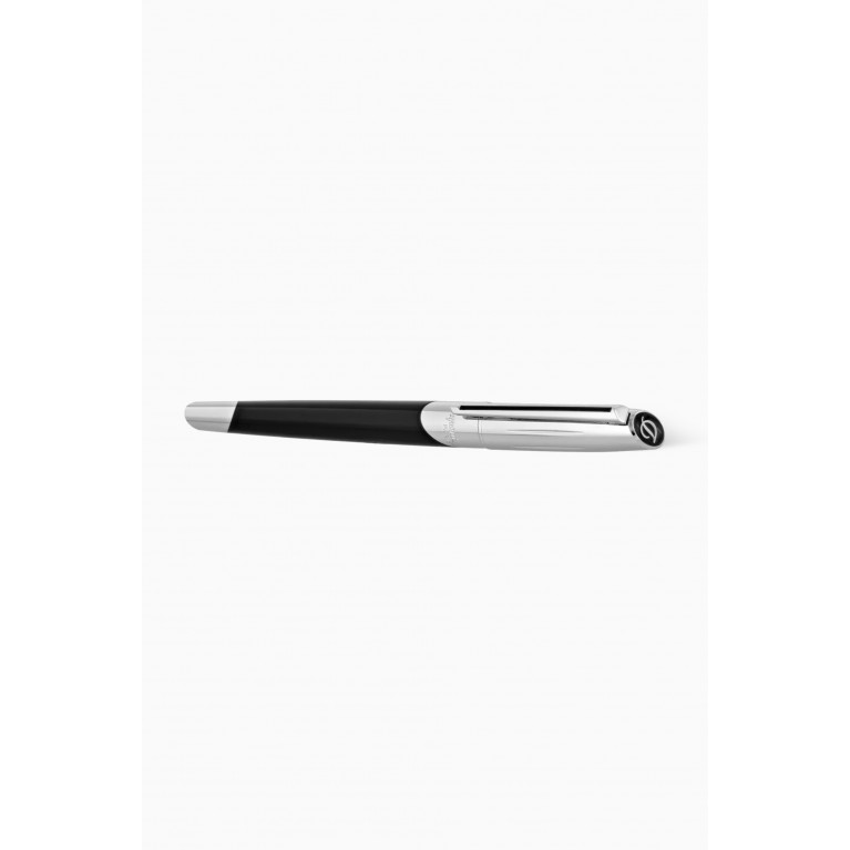S. T. Dupont - Silver & Black Ballpoint Pen in Palladium