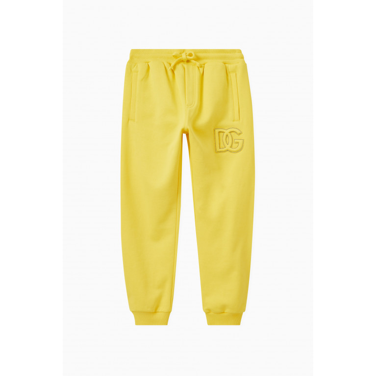 Dolce & Gabbana - Gamers Embossed Logo Sweatpants in Cotton Jersey