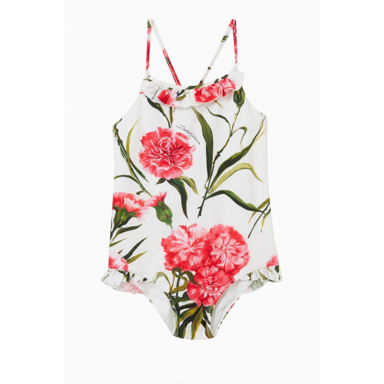 Dolce & Gabbana - Carnation Print Swimsuit in Lycra