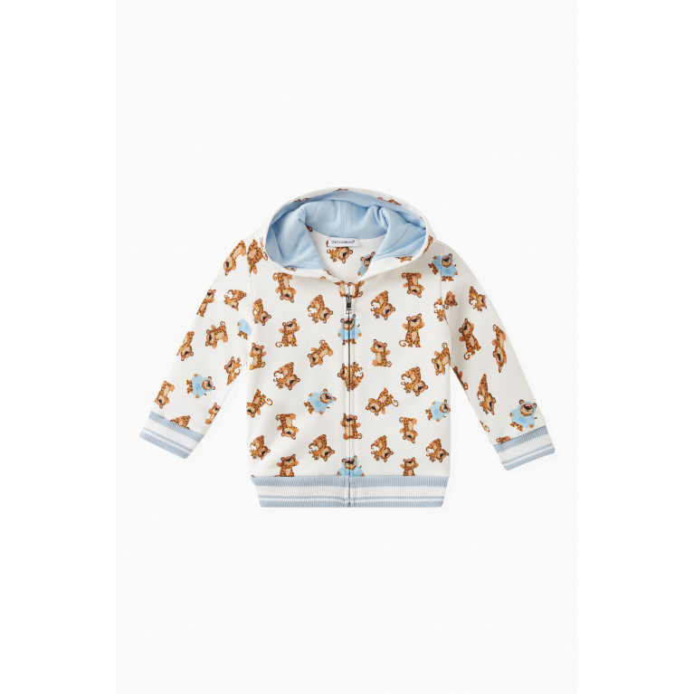 Dolce & Gabbana - Leopard Print Hoodie in Cotton