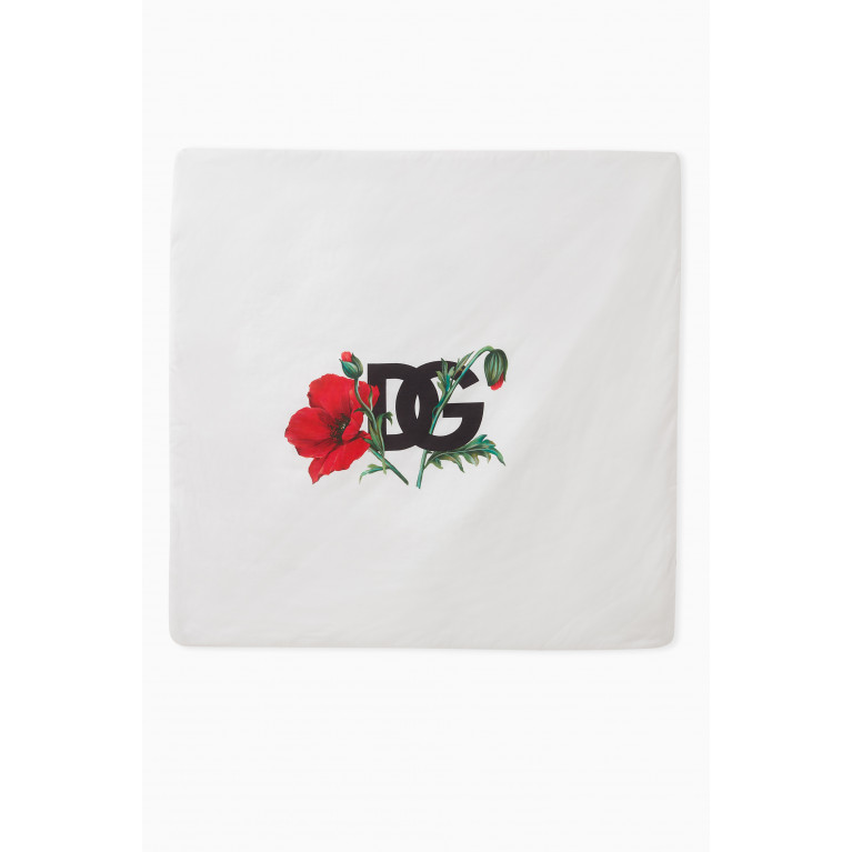 Dolce & Gabbana - Happy Garden Poppy Print Blanket in Cotton