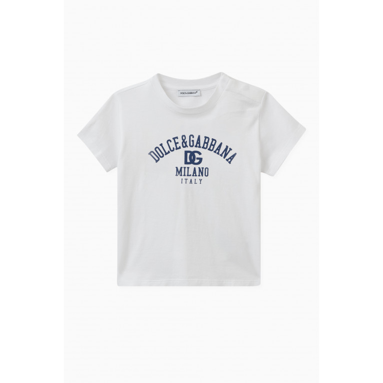 Dolce & Gabbana - Logo Print T-shirt in Cotton White