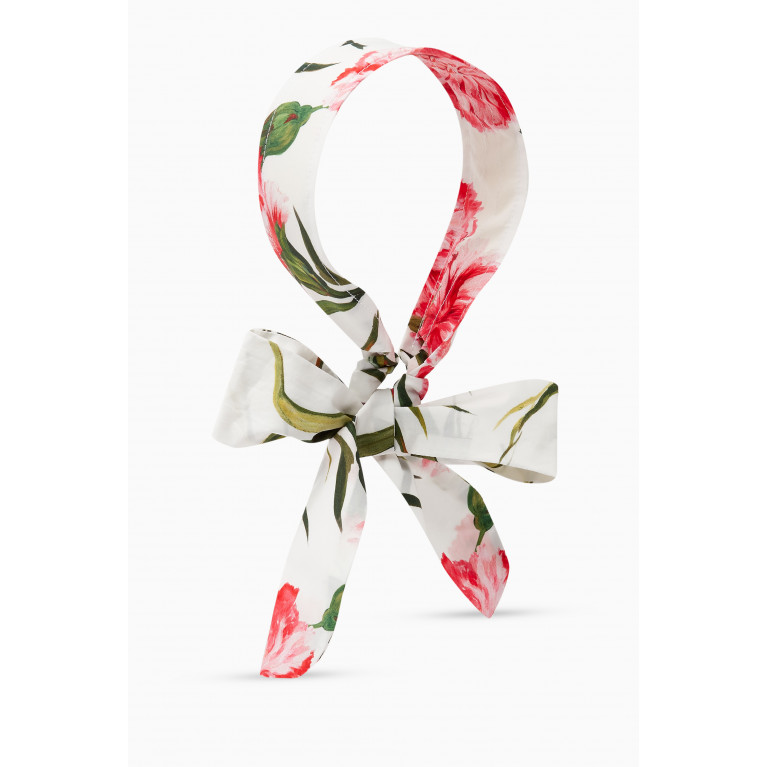 Dolce & Gabbana - Carnation-print Headband in Poplin