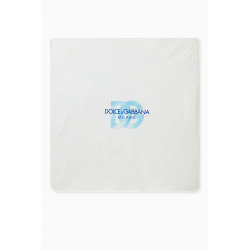 Dolce & Gabbana - Tie-dye Logo-print Blanket in Cotton