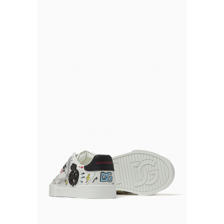 Dolce & Gabbana - Sport Print Sneakers in Leather