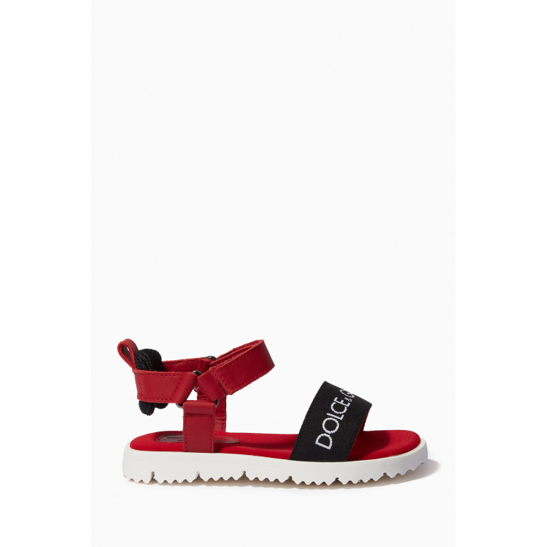 Dolce & Gabbana - Logo Sandals in Leather