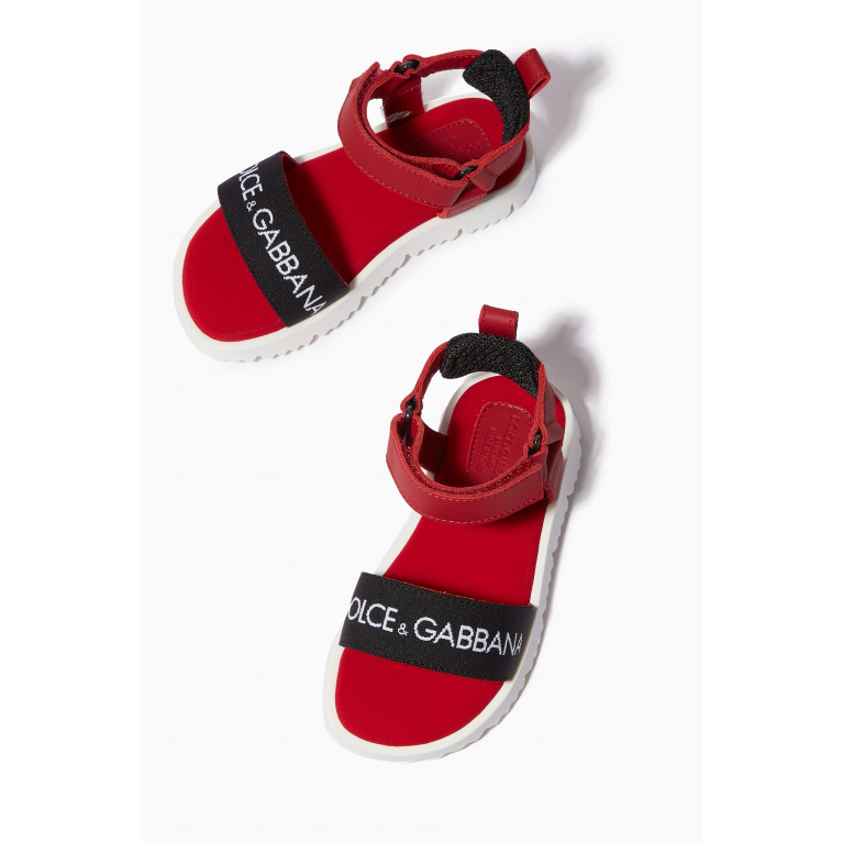Dolce & Gabbana - Logo Sandals in Leather
