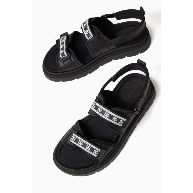Dolce & Gabbana - DG Logo Tape Essential Sandals in Leather