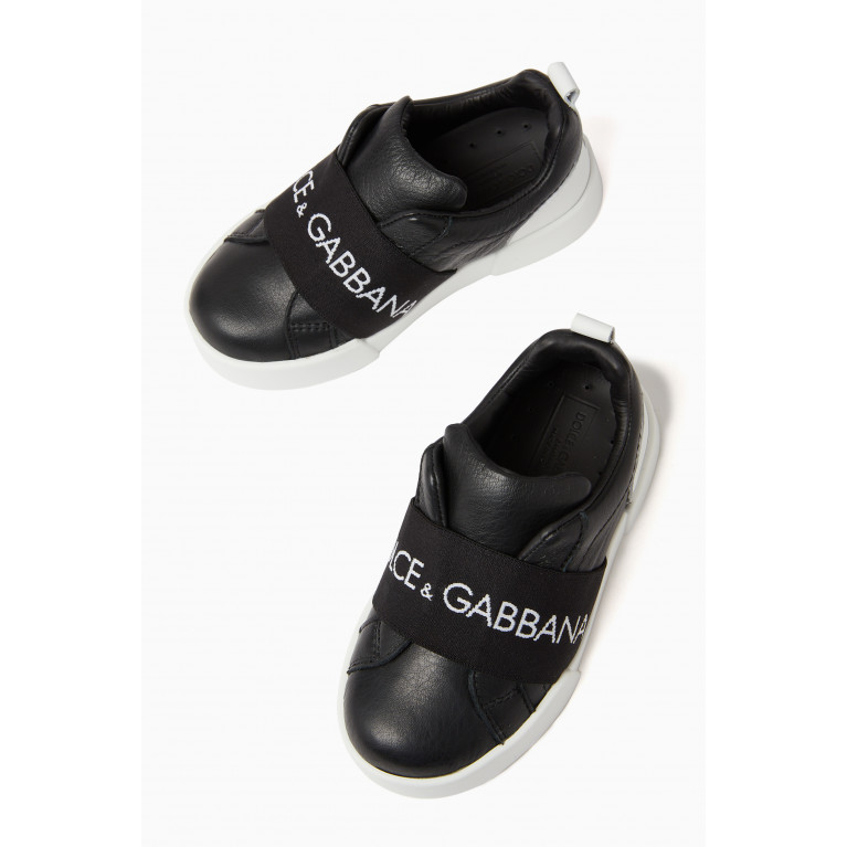 Dolce & Gabbana - DG Essential Logo Sneakers in Leather Black