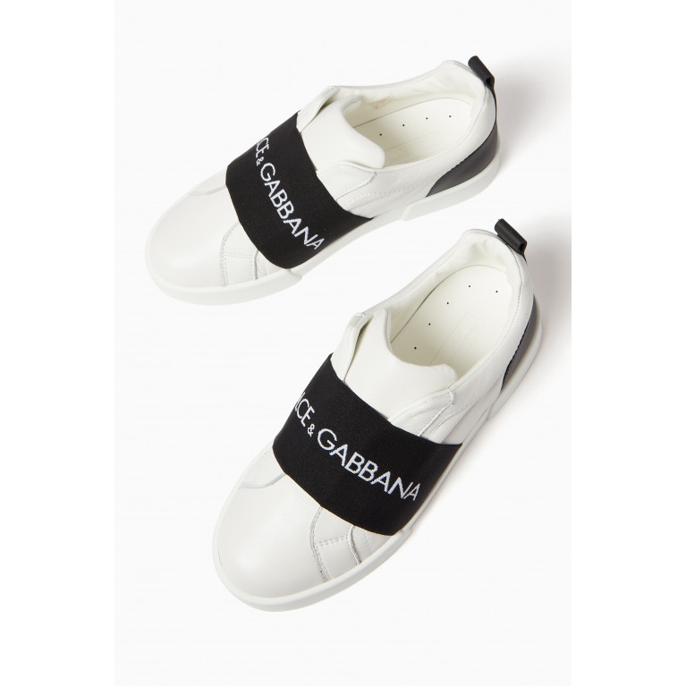 Dolce & Gabbana - DG Essential Logo Sneakers in Leather White