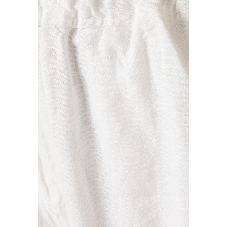 Posse - Ducky Paperbag Pants in Linen White