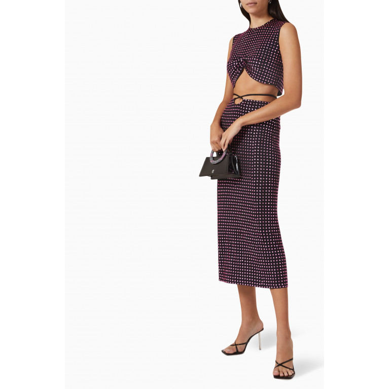 Mergim - Kira Embellished Midi Skirt in Viscose