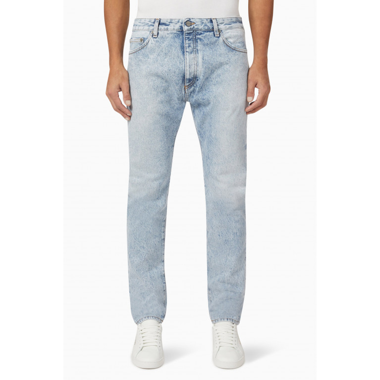 Palm Angels - Curved Logo Pants in Denim