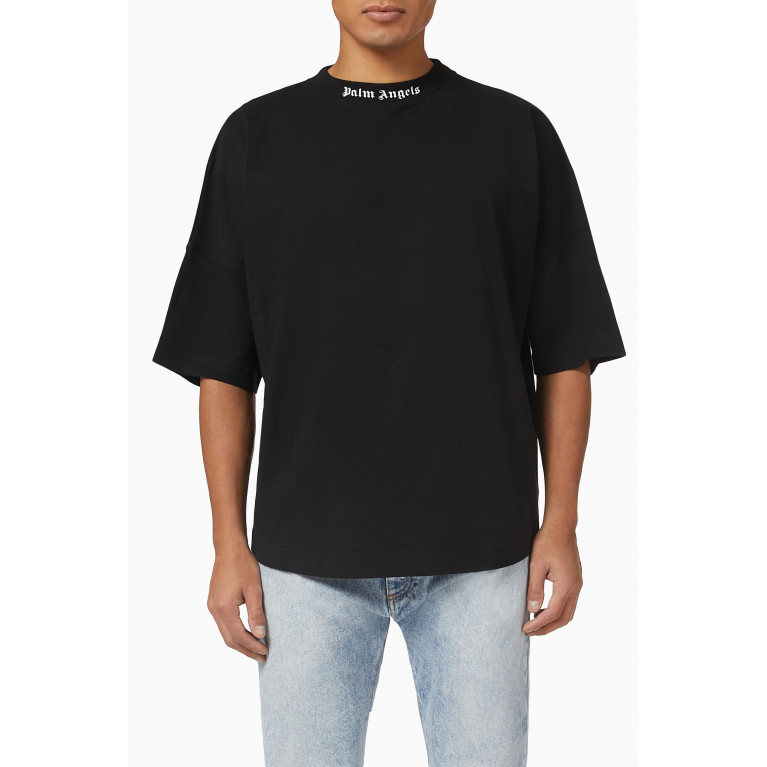 Palm Angels - Classic Logo T-shirt in Cotton Jersey Black