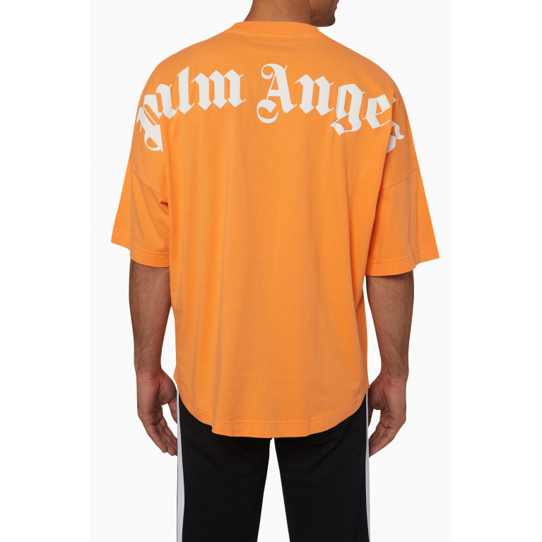 Palm Angels - Classic Logo T-shirt in Cotton Jersey Orange