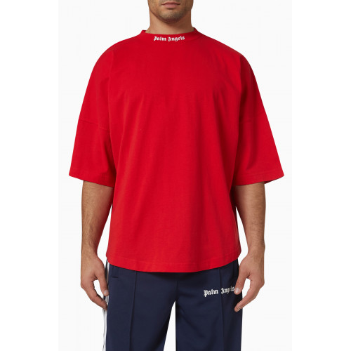Palm Angels - Classic Logo T-shirt in Cotton Jersey Red