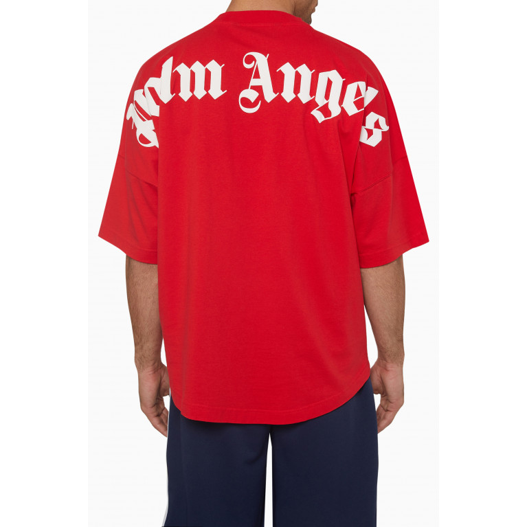 Palm Angels - Classic Logo T-shirt in Cotton Jersey Red