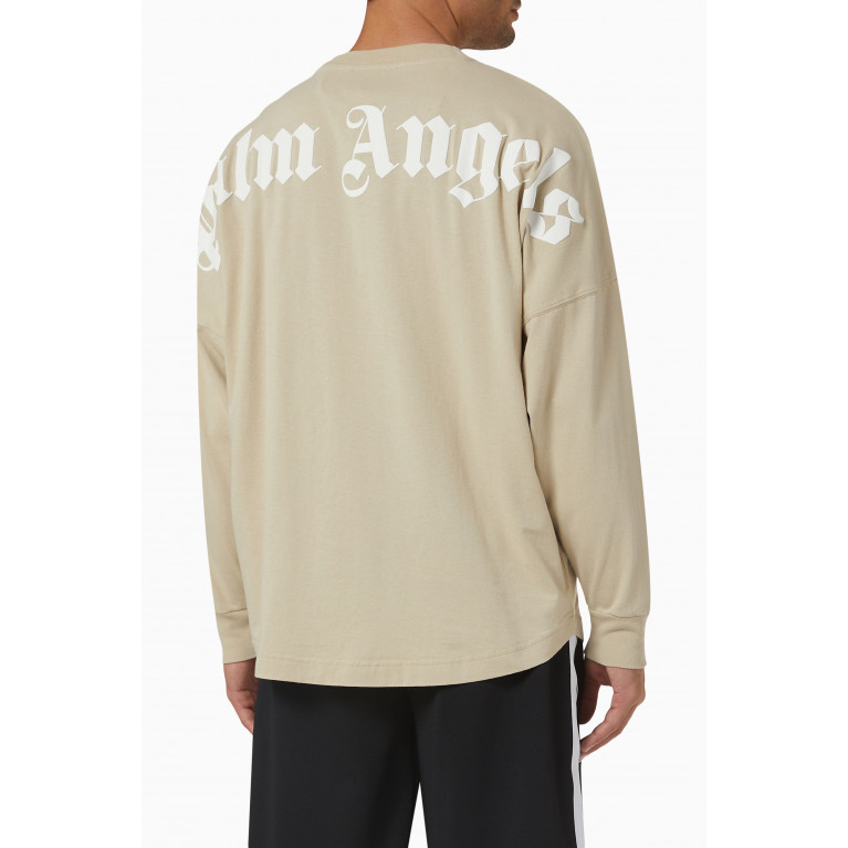 Palm Angels - Classic Logo T-shirt in Cotton Neutral