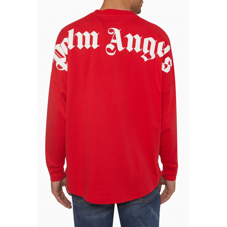 Palm Angels - Classic Logo T-shirt in Cotton Red