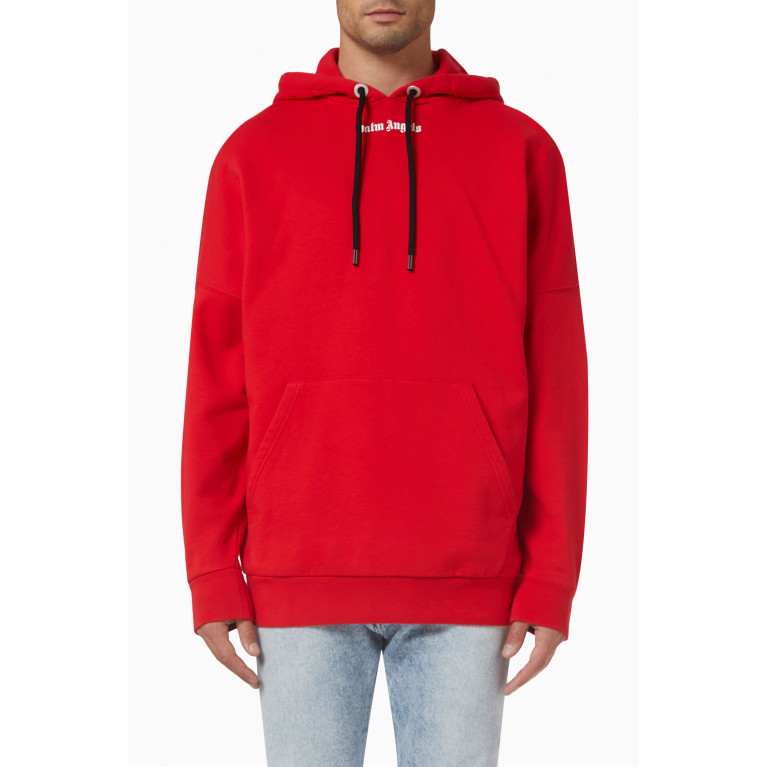 Palm Angels - Classic Logo Hoodie in Cotton Red
