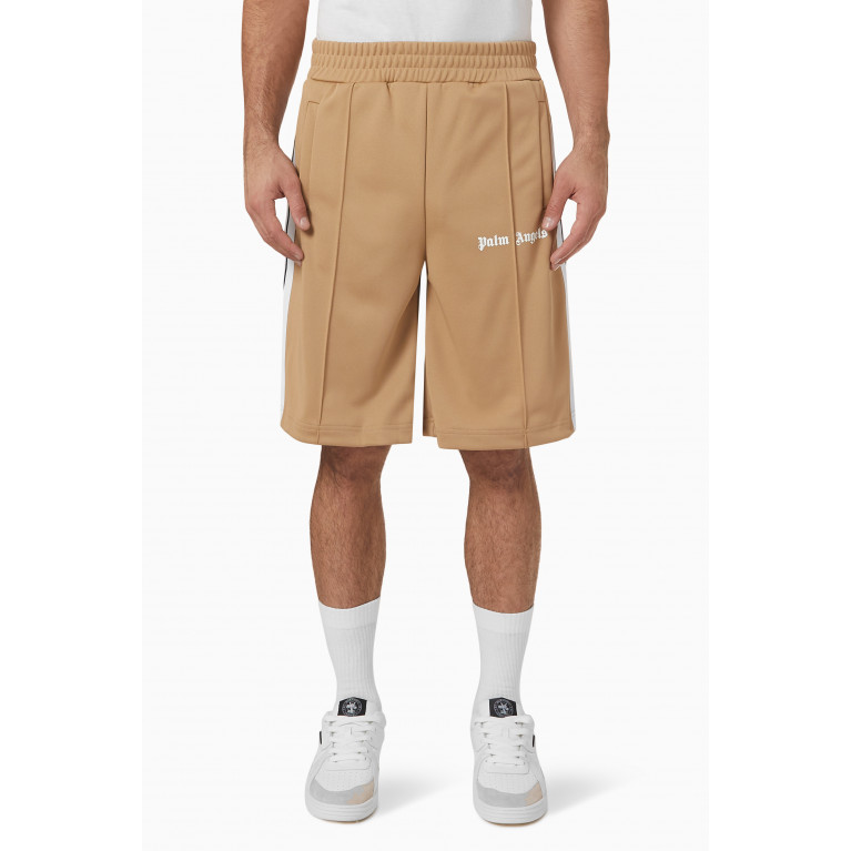 Palm Angels - Classic Logo Track Shorts in Technical Fabric Neutral