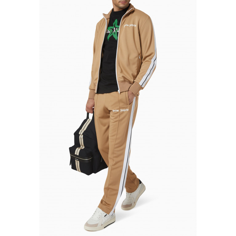 Palm Angels - Classic Logo Track Pants in Technical Fabric Neutral