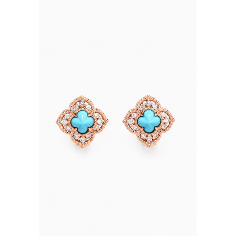 LaBella - Sharazad Jasmin Diamond Stud Earrings in 18kt Rose Gold