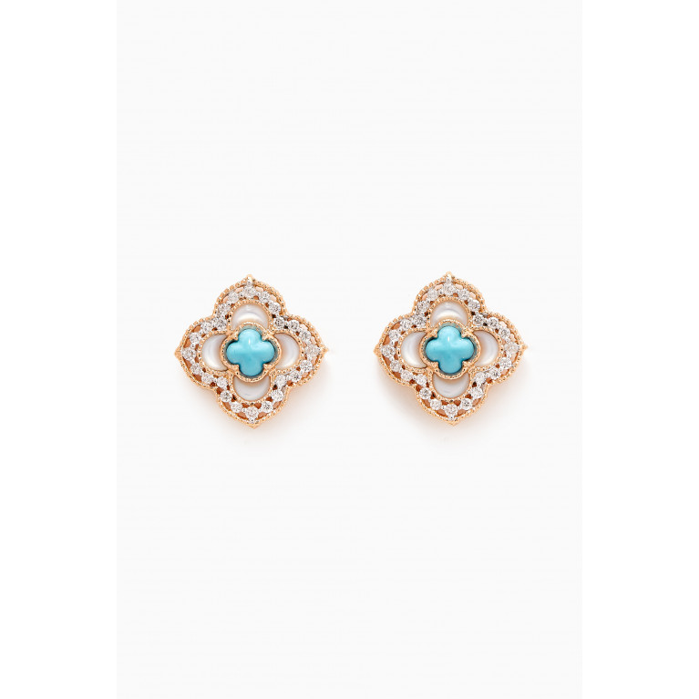 LaBella - Sharazad Jasmin Stud Earrings in 18kt Rose Gold