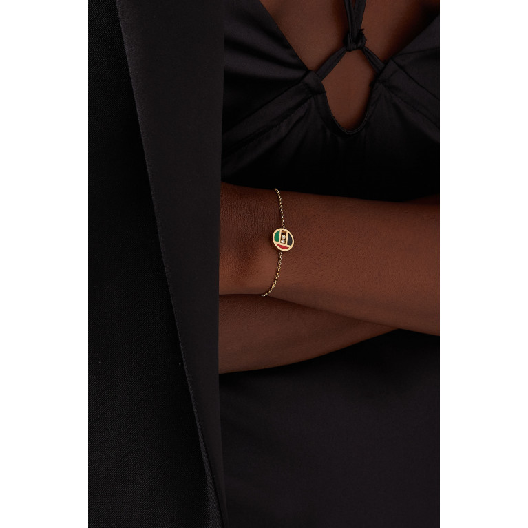 Samra - UAE Edition Sliding Diamonds Bracelet in 18kt Yellow Gold