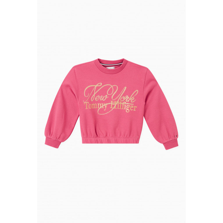 Tommy Hilfiger - Script Sweatshirt in Cotton Pink