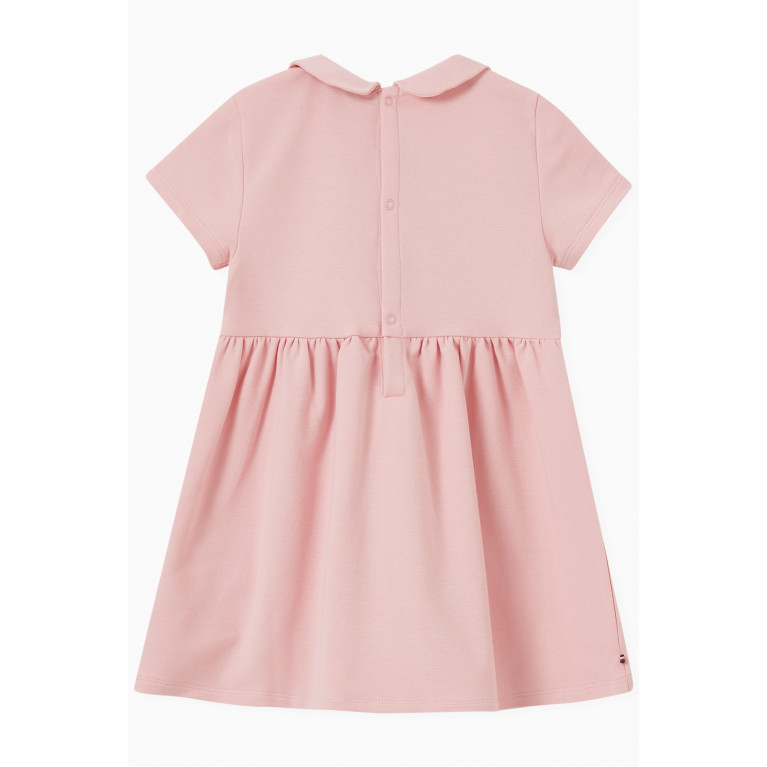 Tommy Hilfiger - Essential Logo Dress in Organic Cotton Pink