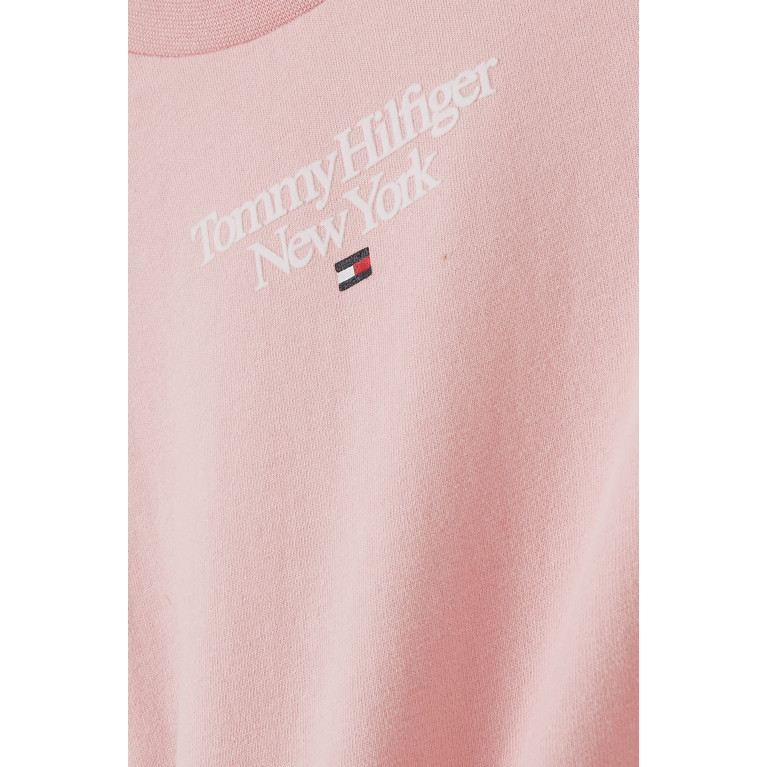 Tommy Hilfiger - Logo T-shirt in Cotton Terry Pink
