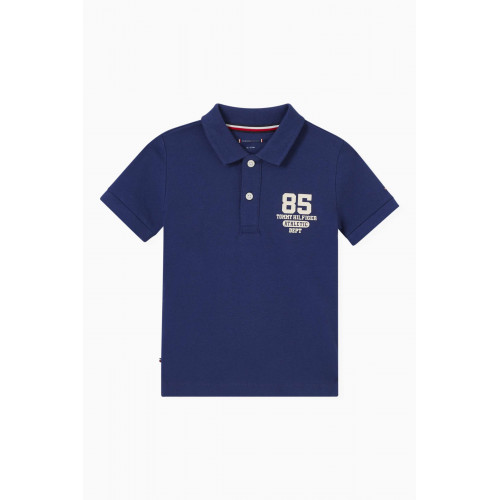 Tommy Hilfiger - Logo Polo Shirt in Cotton Blue