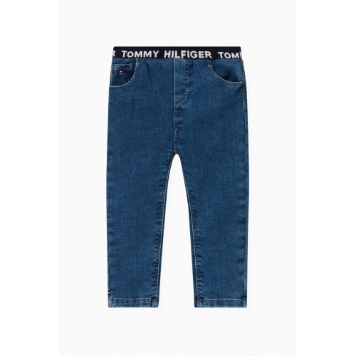 Tommy Hilfiger - Logo Tape Denim Pants in Cotton-blend