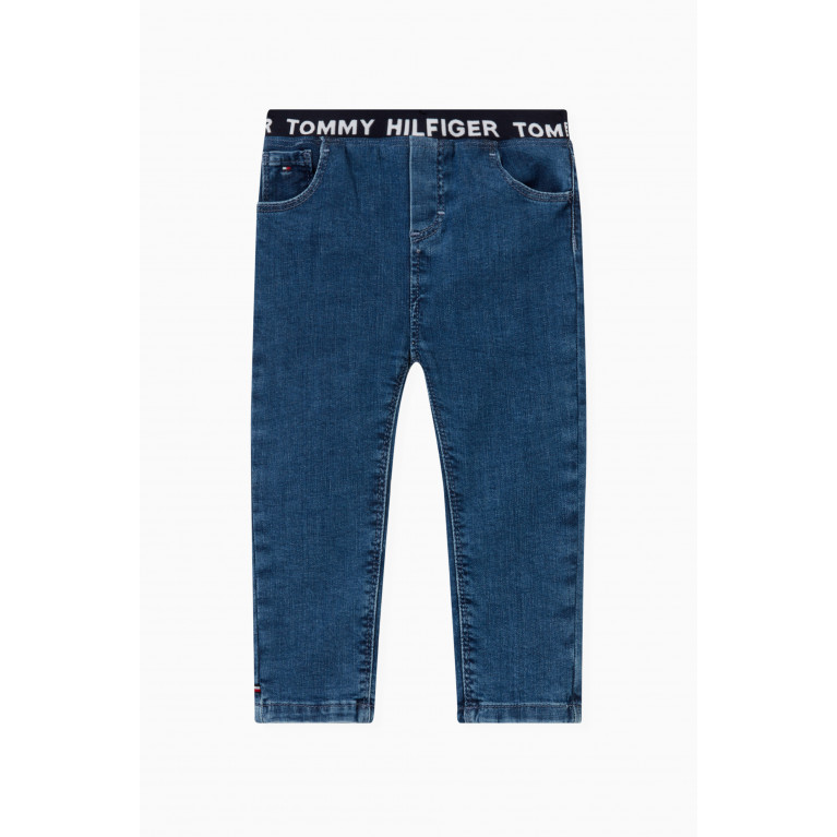 Tommy Hilfiger - Logo Tape Denim Pants in Cotton-blend