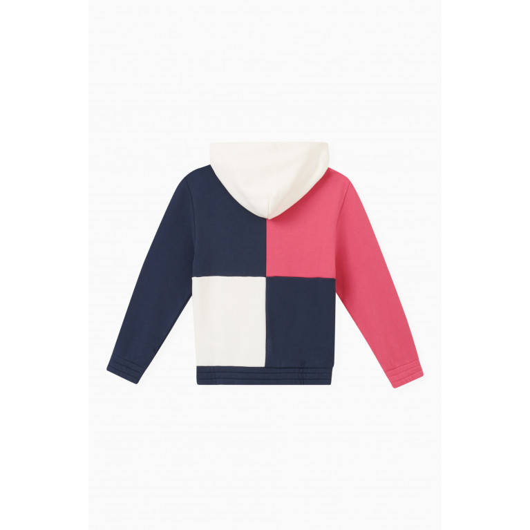 Tommy Hilfiger - Logo Colour-block Hoodie in Cotton