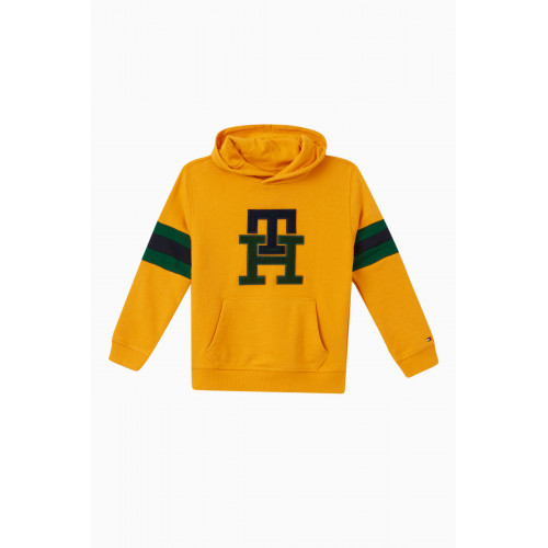 Tommy Hilfiger - Monogram Hoodie in Cotton Blend Terry Yellow