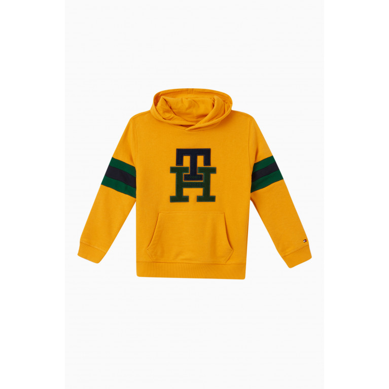 Tommy Hilfiger - Monogram Hoodie in Cotton Blend Terry Yellow