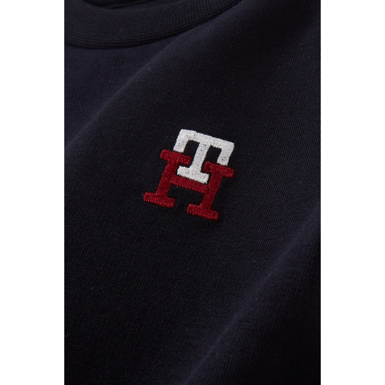 Tommy Hilfiger - Logo T-shirt, Sweatshirt & Sweatpants Set in Cotton Blue
