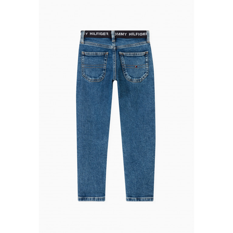 Tommy Hilfiger - Logo Tape Jeans in Cotton-blend Denim