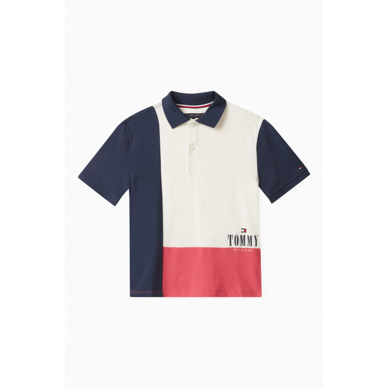 Tommy Hilfiger - Oversized Colour-block Polo in Organic Cotton