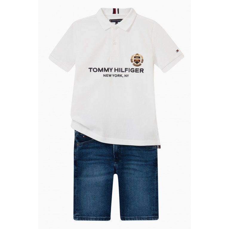 Tommy Hilfiger - Icons Crest Polo in Cotton Piqué White