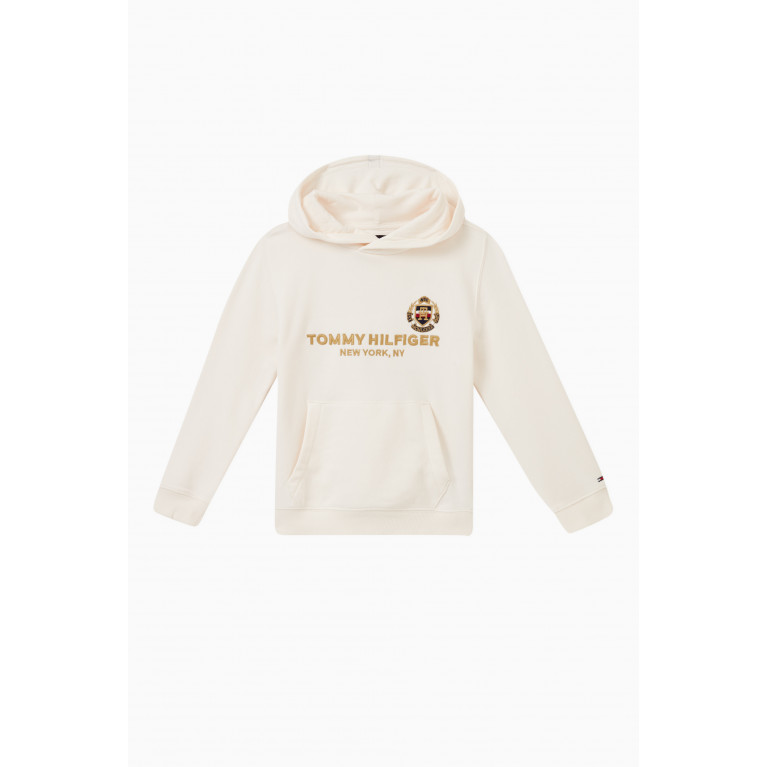 Tommy Hilfiger - NY Crest Logo Hoodie in Cotton White
