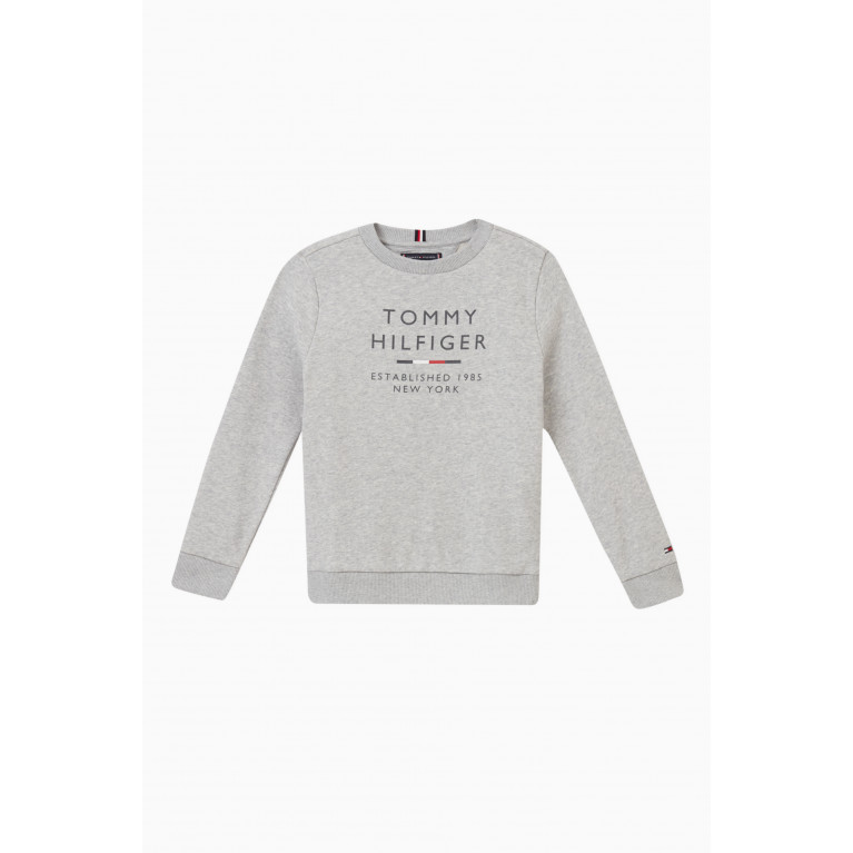 Tommy Hilfiger - Logo Crewneck Sweatshirt in Cotton