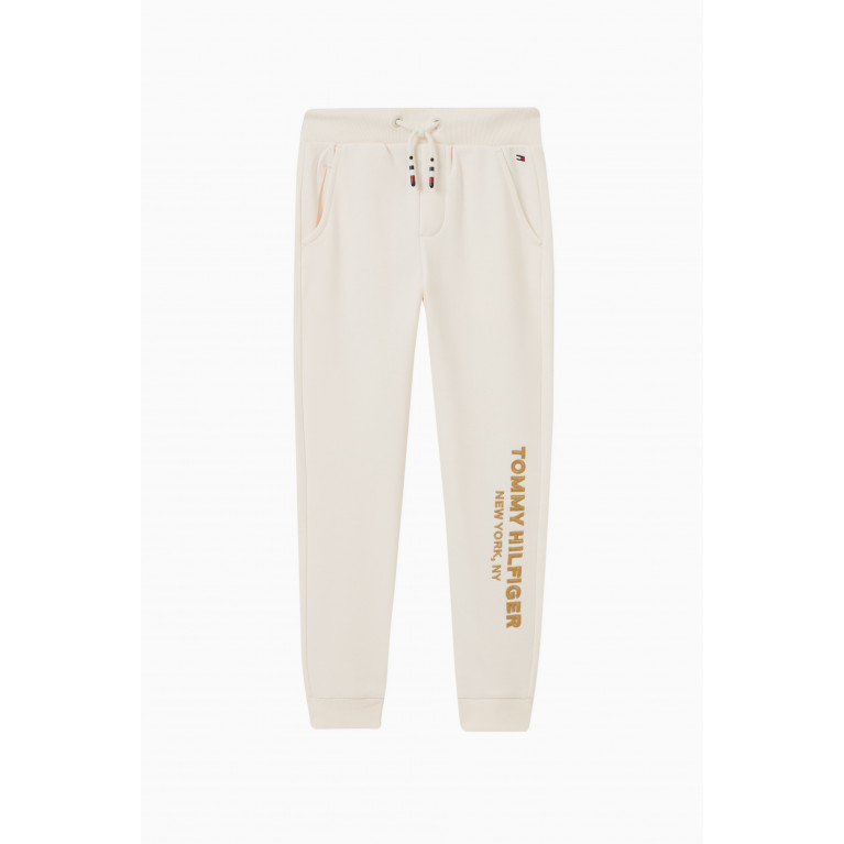Tommy Hilfiger - NY Crest Logo Sweatpants in Cotton White