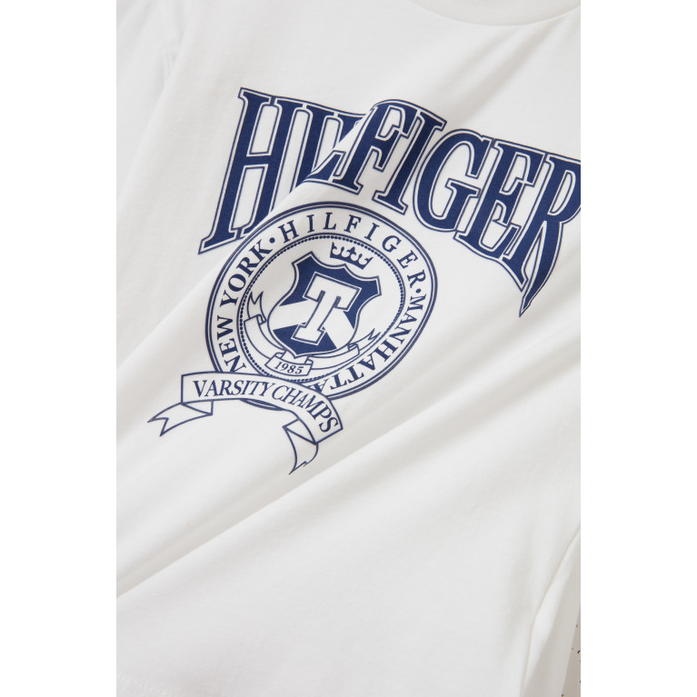 Tommy Hilfiger - Varsity Logo Long-sleeve T-shirt in Cotton White