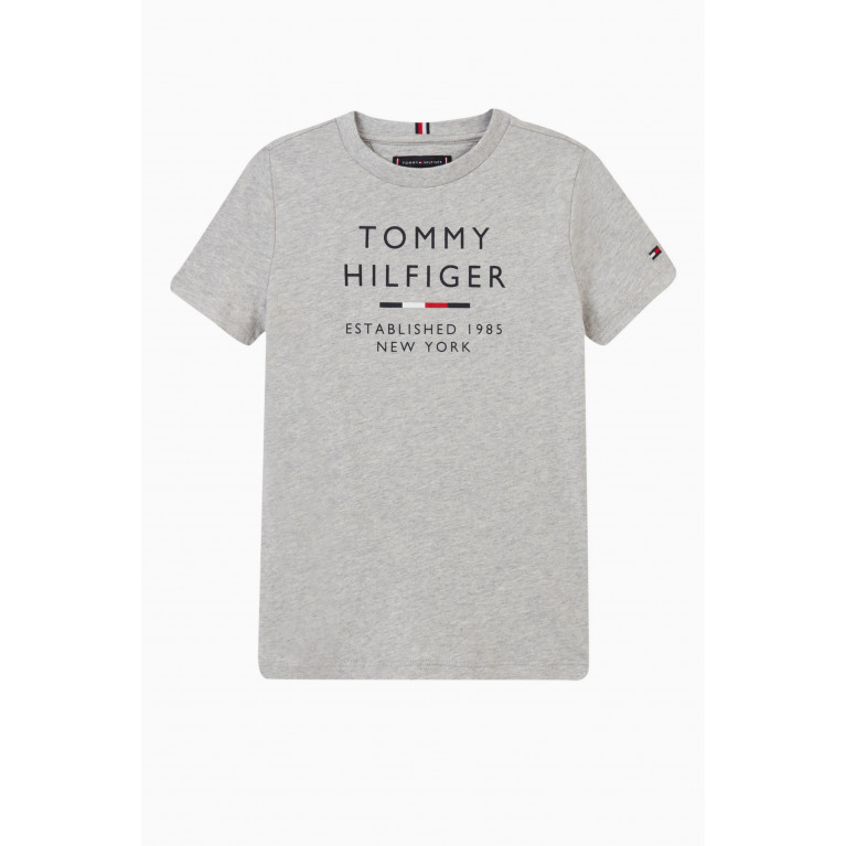 Tommy Hilfiger - Logo T-shirt in Cotton Grey