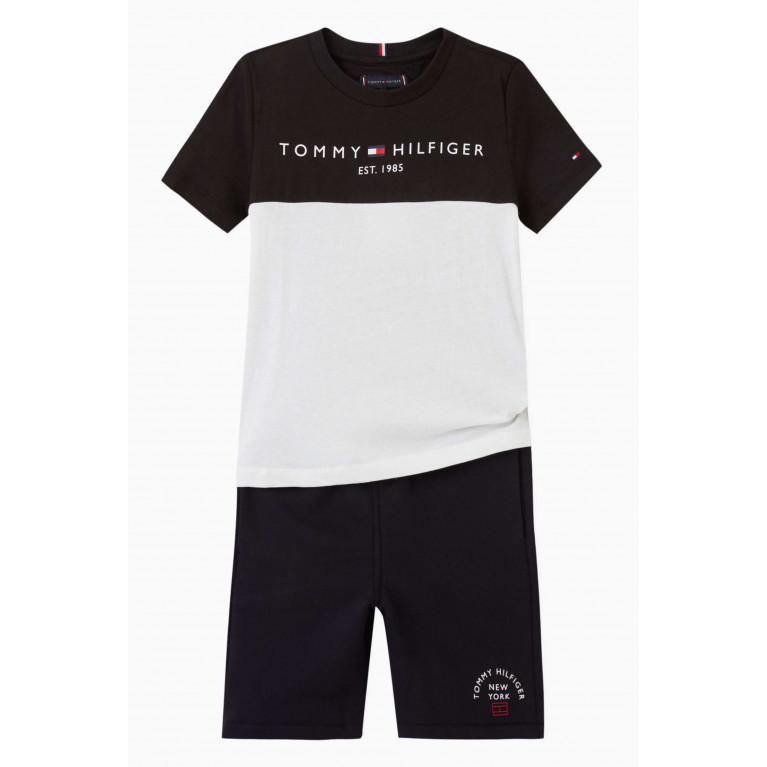 Tommy Hilfiger - Essential Colour-block T-shirt in Cotton White