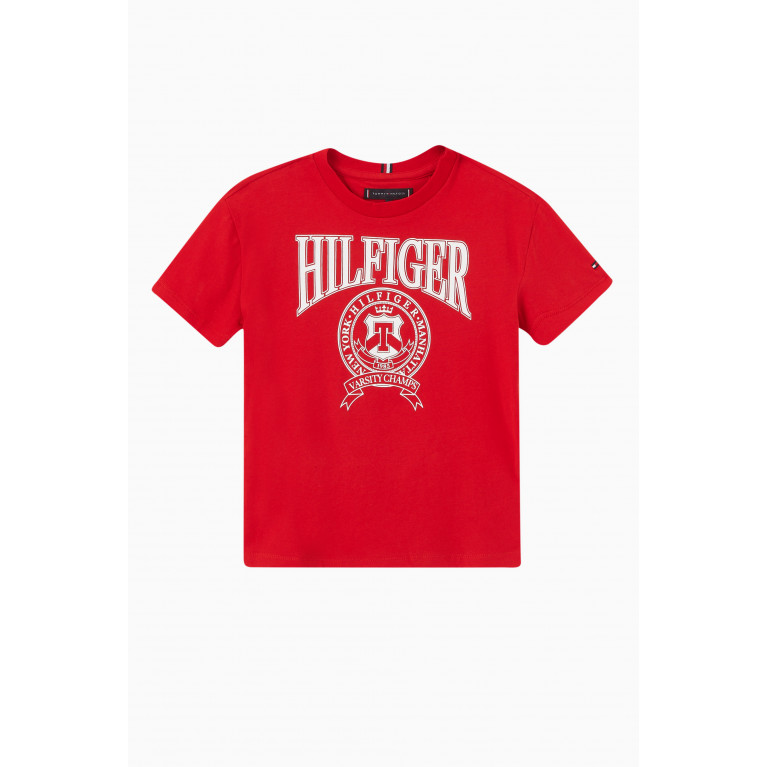 Tommy Hilfiger - Peached Logo T-shirt in Cotton Red