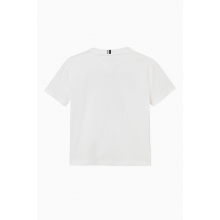 Tommy Hilfiger - Peached Logo T-shirt in Cotton White